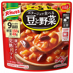 味の素 クノール ポタージュ豆と野菜 完熟トマト 1食（180g）×7