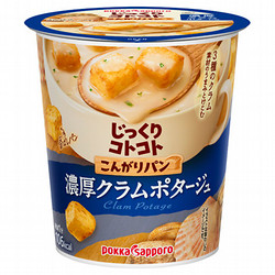ポッカサッポロ こんがりパン 濃厚クラムポタージュ 1食（25.3g）×6