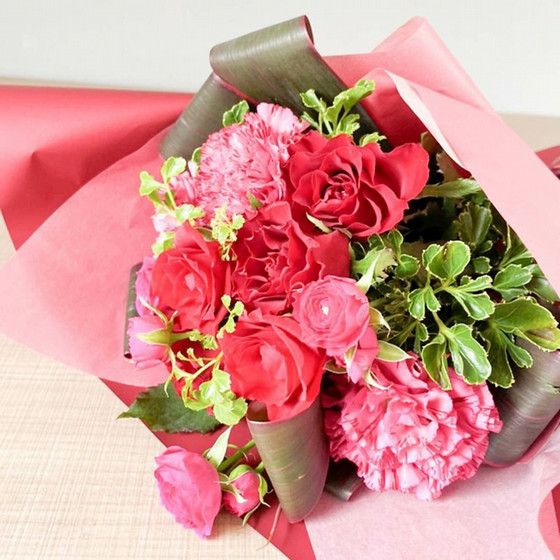 リンクフローリスト］ベーシックギフト 花束 赤系【送料込み】 - 東武