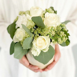 ［リンクフローリスト］ベーシックギフト フラワーアレンジメント 白系【送料込み】