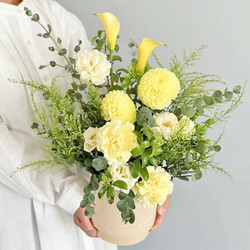 ［リンクフローリスト］フォーマルギフト フラワーアレンジメント 黄色系【送料込み】