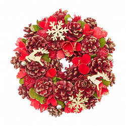 ［リンクフローリスト］クリスマスリース　トナカイS【送料込み】