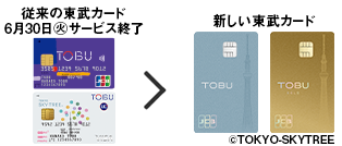 新しい東武カードへの切替