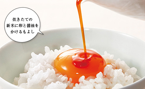 炊きたての新米に卵と醤油をかけるもよし