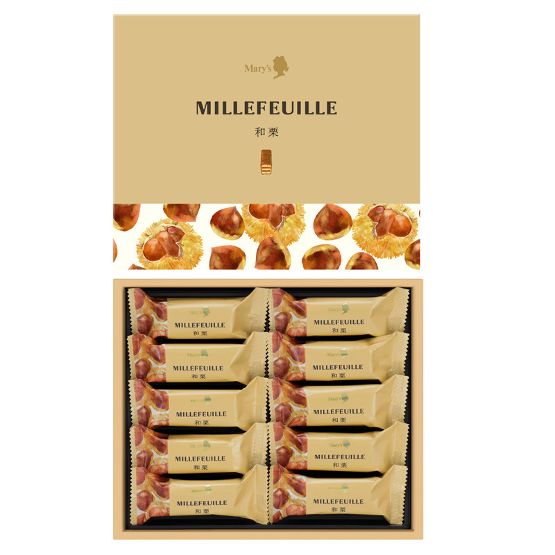 メリーチョコレート］ミルフィーユ(和栗) 10個入 - 東武の食品