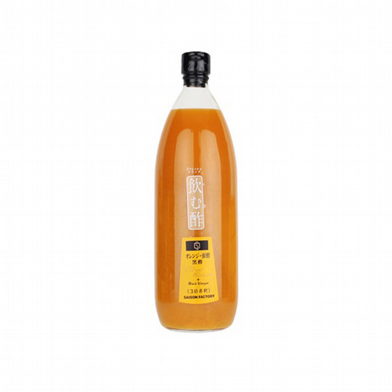 セゾンファクトリー］1000ml 飲む酢 オレンジ+蜜柑黒酢 - 東武の食品