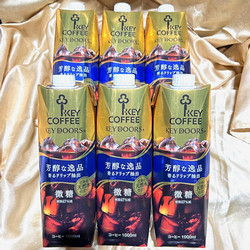 ［キーコーヒー］KEY DOORS+ リキッドコーヒー 微糖 1L×6本