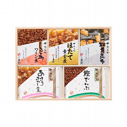 ［銀座新之助貝新］やわらか煮5品詰合せ（桐箱入り）【船橋店より発送】