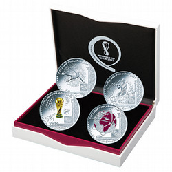 ［ＳＧＣゴールドショップ］『FIFAワールドカップカタール2022 公式記念コイン』銀貨4種セット