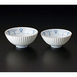 ［たち吉］青華瓔珞文　夫婦茶碗