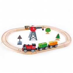 ［Hape］E3731　電池ではしる！　かもつ列車レールセット