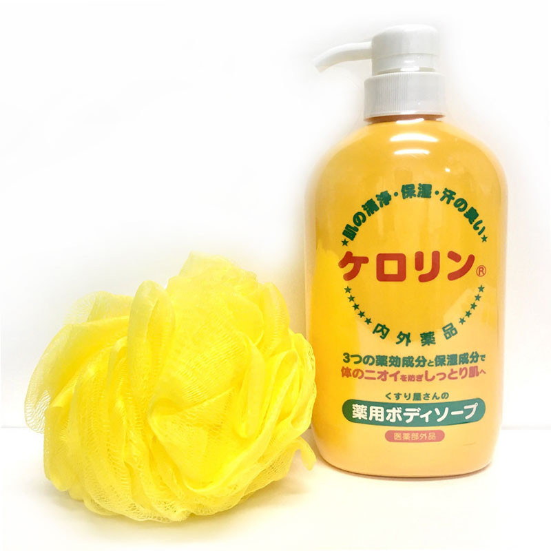 ケンコーハイチ］ケロリン薬用ボディーソープ 泡立ちボールセット