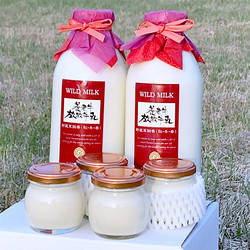 ［養老牛 山本牧場］養老牛放牧牛乳2本＆プリン4個セット