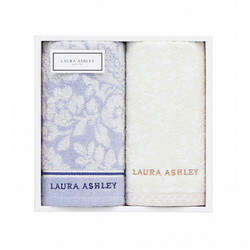 ［ローラアシュレイ］グレースフルゲストタオル２枚セット