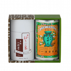 ［一保堂茶舗］煎茶 正池の尾(155g)・極上ほうじ茶 紙筒(60g) 中缶箱