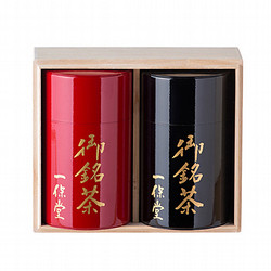 ［一保堂茶舗］玉露　甘露（140ｇ）・煎茶　嘉木（140ｇ）　特製茶筒（中）桐箱入り