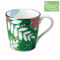 ［ナルミ］フローラルパラダイス　マグ（グリーン）